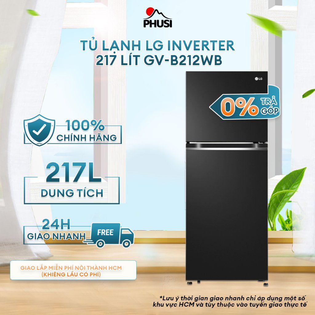 Tủ lạnh LG Inverter 217 Lít GV-B212WB