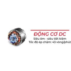 Máy ép chậm Mini Rapido RSJ-120B Xanh Dung tích 120ml, Trục ép hình xoắn ốc, ép kiệt bã - Hàng Mới Chính Hãng