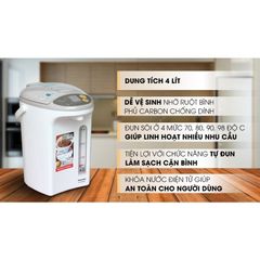 Bình thủy điện Panasonic NC-EG4000CSY 4 lít - Máy nấu nước ăn mì của hàng tiện lợi, văn phòng - Hàng Chính Hãng