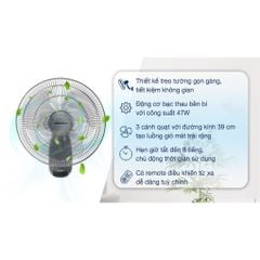 [TR1628] Quạt treo tường Senko 3 cánh TR1628 47W - Chính Hãng, Mới, Full Box - Màu Ngẫu Nhiên