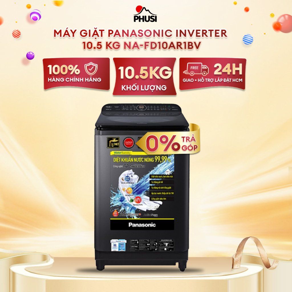Máy giặt Panasonic Inverter 10.5 Kg NA-FD10AR1BV -