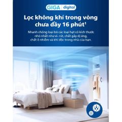 Máy lọc không khí Philips AC0850/20 - Phạm vị lọc 49m2 - Kiểm soát và theo dõi chất lượng không khí qua app Air+