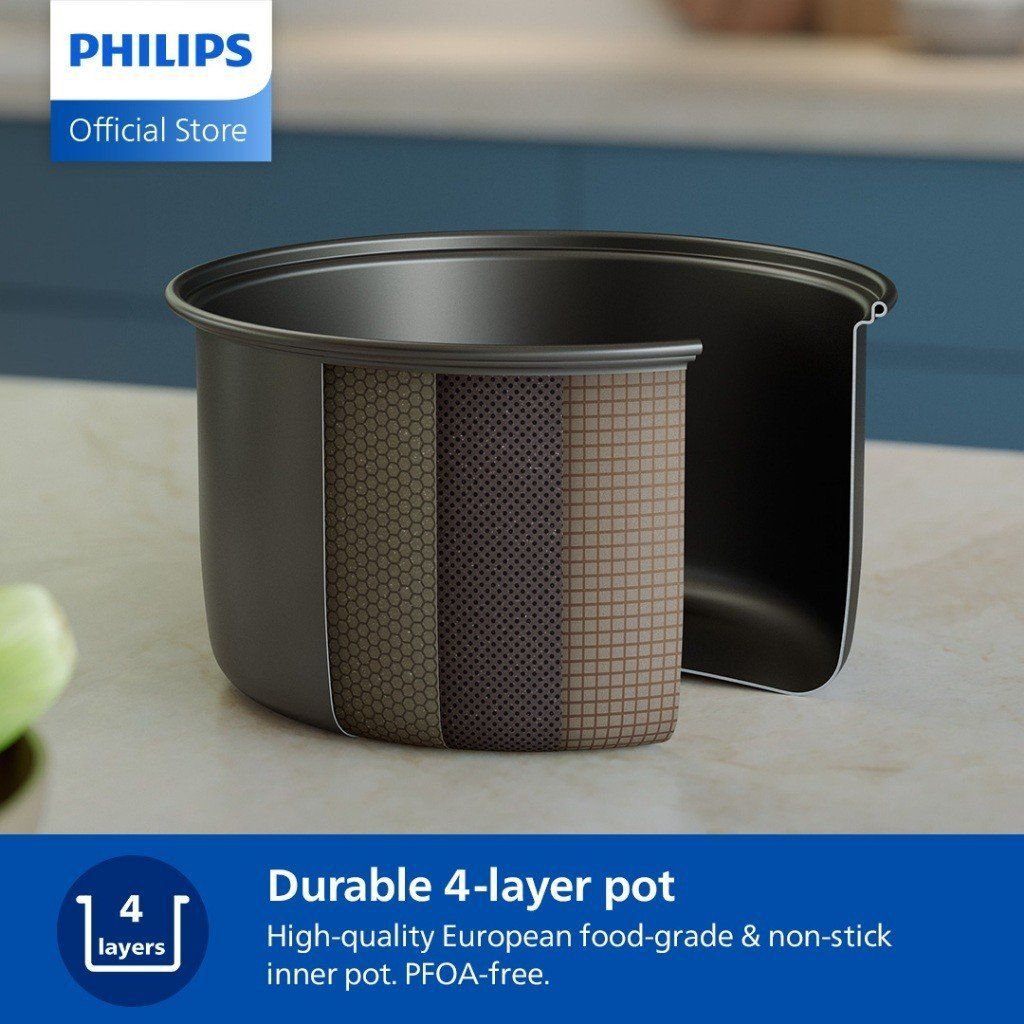 Nồi cơm điện Philips Series 1000 HD3008/30 1.8 lít 780W - Hàng Chính Hãng
