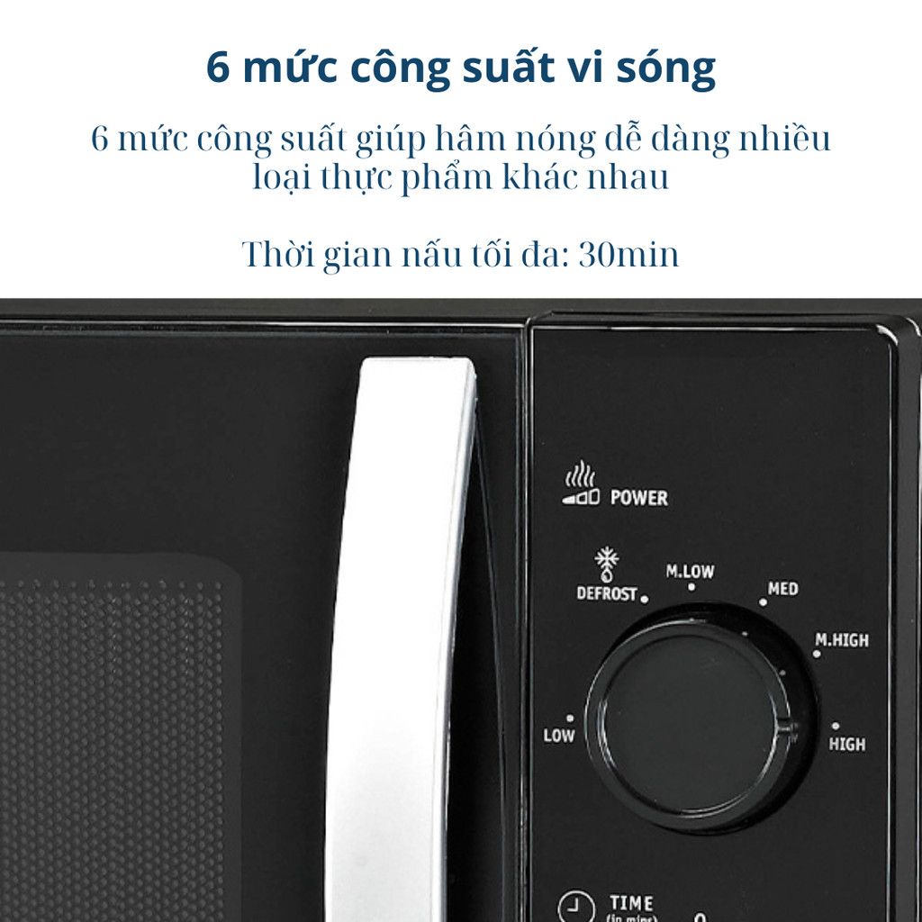 Lò vi sóng Whirlpool để bàn 20L MS2003WV - Bảo Hành 2 Năm