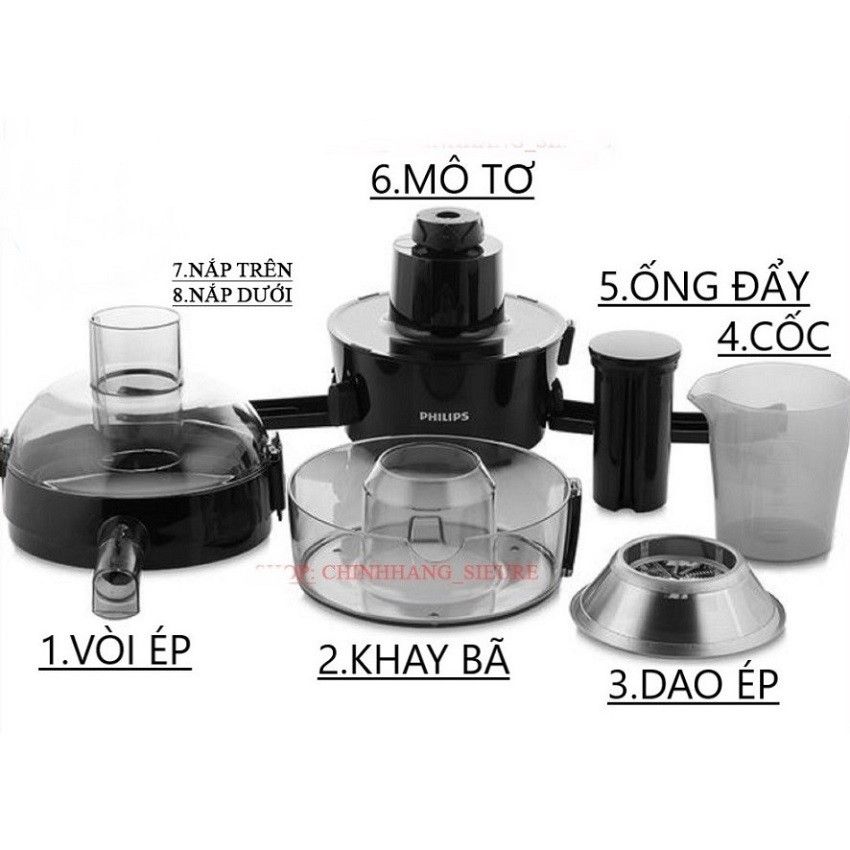 Máy Ép Trái Cây Philips HR1832/00 - Mẫu Mới Thay Thế cho HR1836 -Bảo Hành Chính Hãng 2 Năm