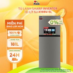 Tủ lạnh Sharp Inverter 181 lít SJ-X198V-SL [Giao lắp miễn phí HCM] Hàng chính hãng