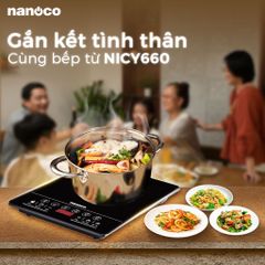 Bếp điện từ đơn Nanoco Model NICY660 (cảm ứng, công suất 1800-2000W)