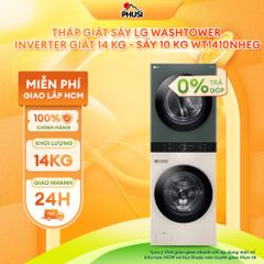Tháp giặt sấy LG WashTower Inverter giặt 14 kg - sấy 10 kg WT1410NHEG