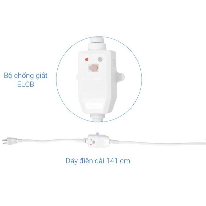 Máy nước nóng gián tiếp Ariston 50 lít PRO R 50 SH 2.5 FE Cầu dao an toàn ELCB, Lớp cách nhiệt mật độ cao HDI Chính Hãng