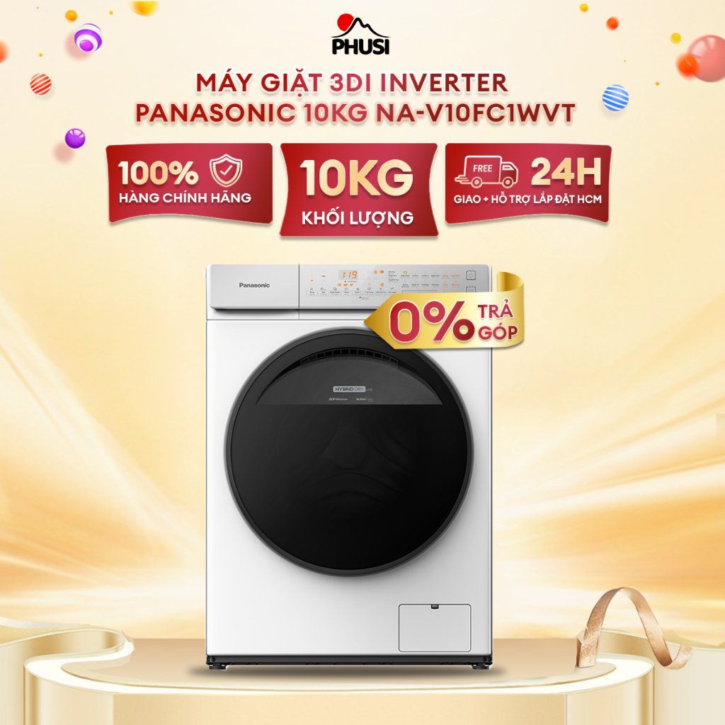 Máy giặt cửa trước tích hợp Sấy tiện ích inverter 10kg NA-V10FC1WVT -