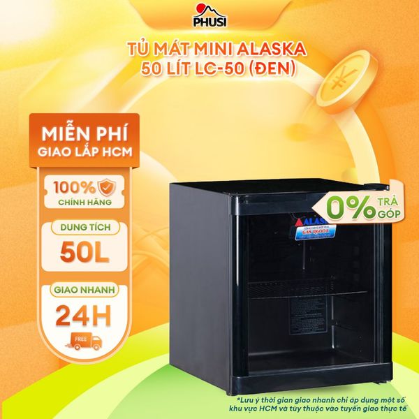 Tủ mát mini Alaska 50 lít LC-50 (Đen)