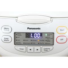 Nồi cơm điện tử Panasonic 1.8 lít SR-CL188WRAM Hợp kim nhôm phủ chống dính, Nút nhấn có màn hình hiển thị
