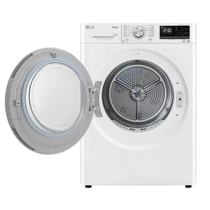 Máy Sấy Bơm Nhiệt Lồng Ngang LG DUAL Inverter Heat Pump 10.5kg DVHP50W