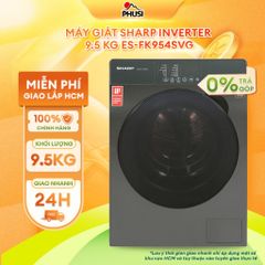 Máy Giặt Lồng Ngang Sharp Inverter 9.5 Kg ES-FK954SVG  Bảo hành 6 tháng