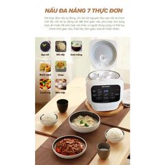 Nồi cơm điện tử Sharp 1.8 lít KS-COM183MV-WH Nồi Cơm Loại Tốt Bền, Đa Năng, Công Suất 835W, Chống Dính