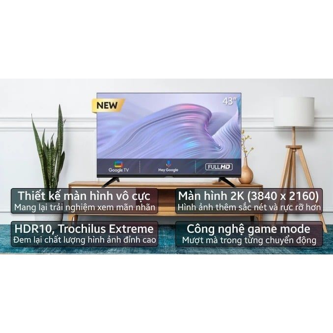 Google Tivi Coocaa FHD 4 43 inch 43Z72