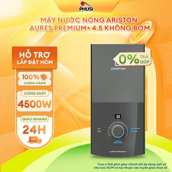 Máy nước nóng trực tiếp Ariston AURES Premium+ 4.5 Không Bơm