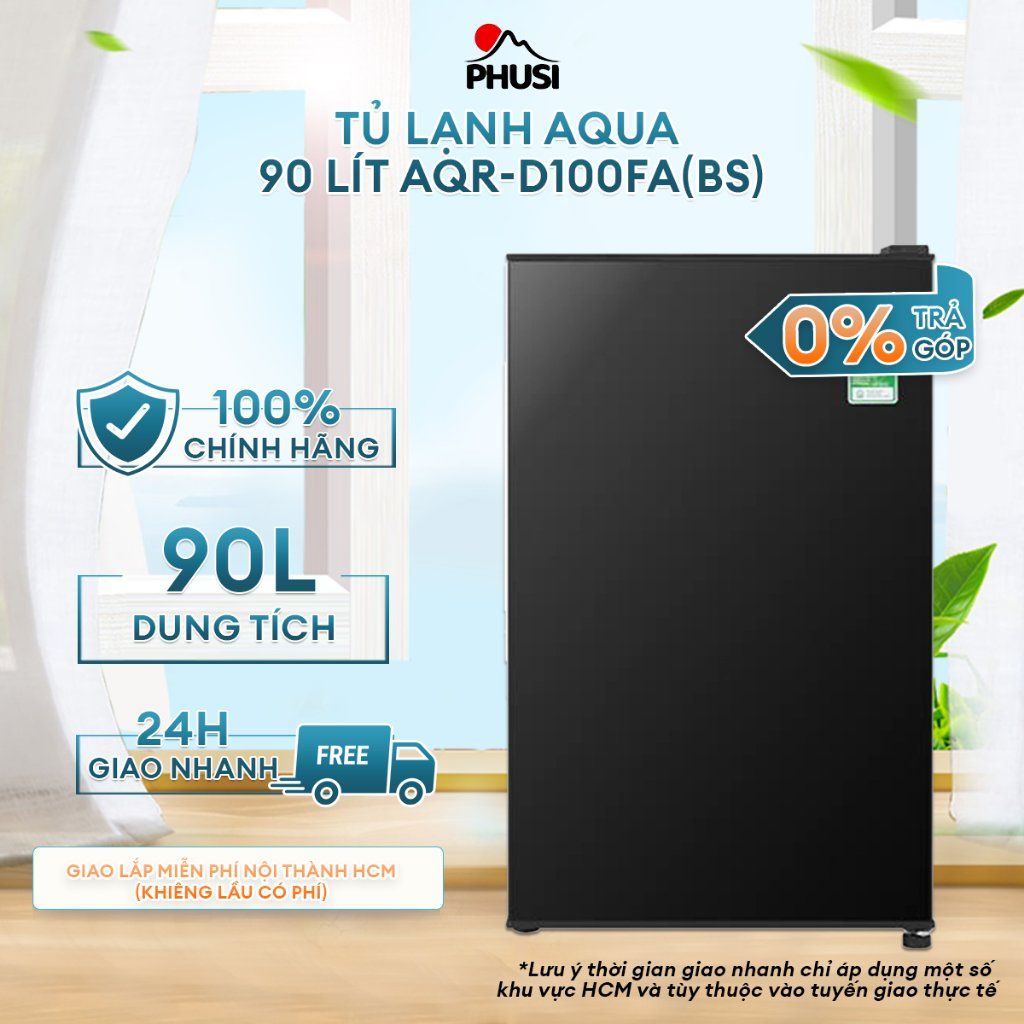 Tủ lạnh Aqua 90 lít AQR-D100FA(BS)