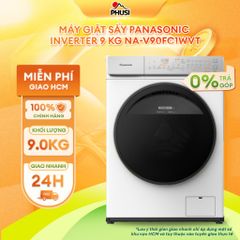 Máy Giặt Sấy Lồng Ngang Panasonic Inverter 9 Kg NA-V90FC1WVT