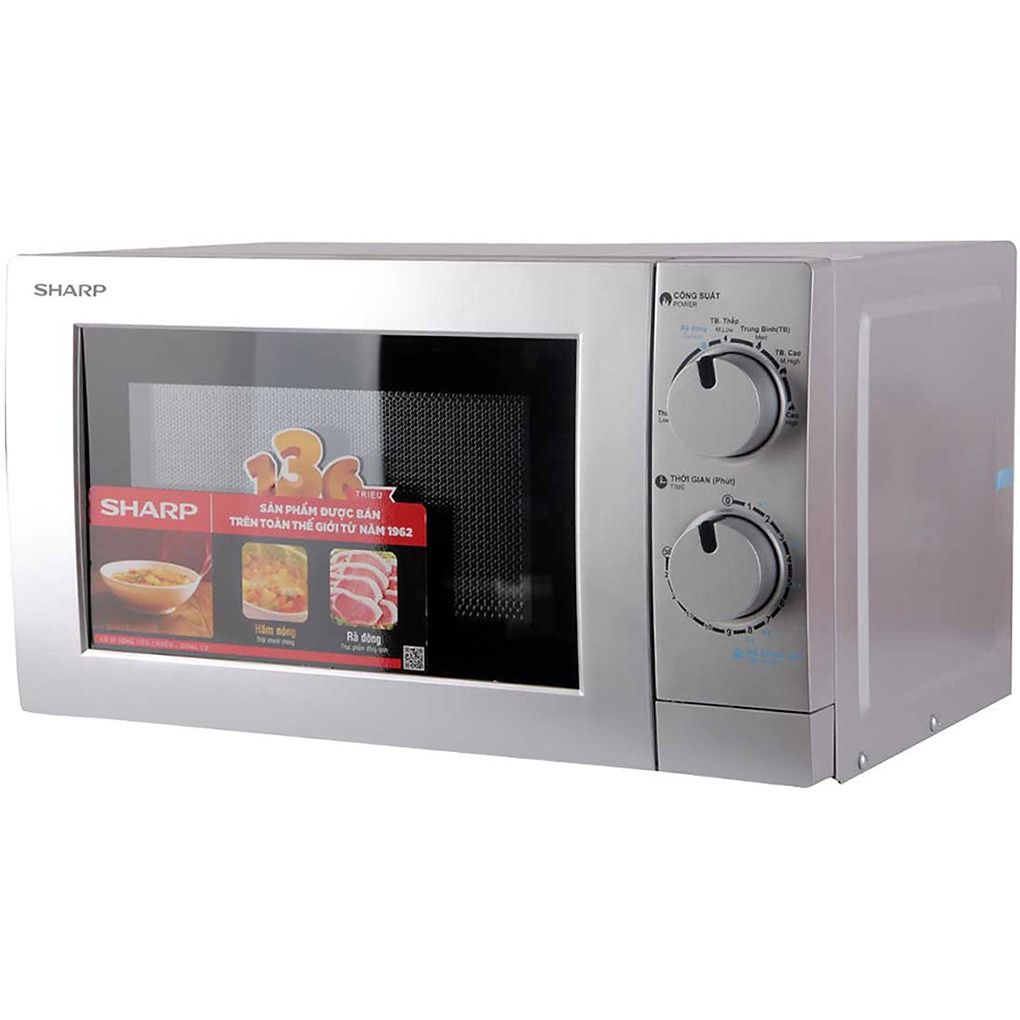 Lò vi sóng Sharp 20 lít R-207VN-SL - Chính Hãng, Mới, Full Box