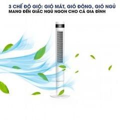 PW-8207 Quạt tháp Panworld PW-8207 (W) Màu Trắng - Hẹn giờ 12h, góc xoay 90 độ Bảo hành 24 tháng