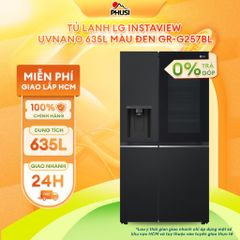 Tủ lạnh LG Instaview lấy nước ngoài UVnano 635L màu đen GR-G257BL