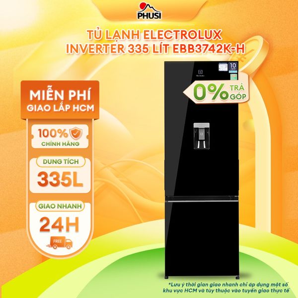 Tủ lạnh Electrolux Inverter 335 lít EBB3742K-H
