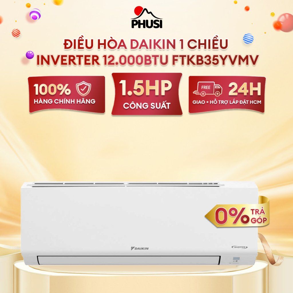 Máy lạnh Điều hòa Daikin 1.5 HP Inverter 1 chiều FTKB35YVMV -