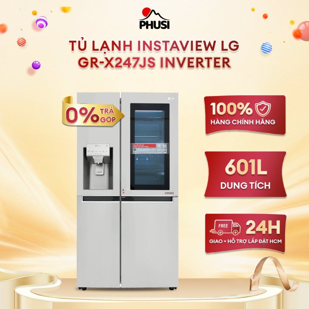 Tủ lạnh LG Inverter InstaView Door-in-Door 601 lít GR-X247JS