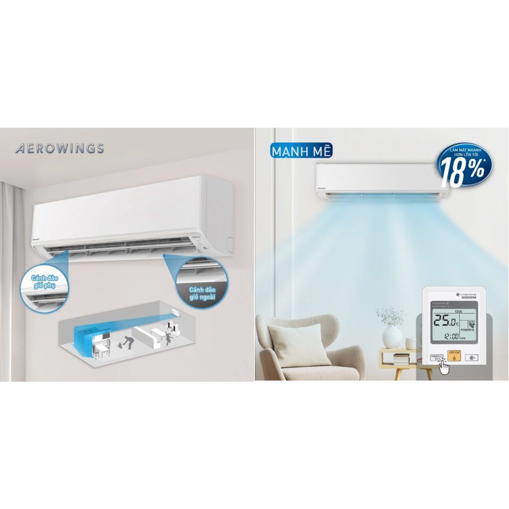 RU9AKH-8/ RU12AKH-8/ RU18AKH-8 Máy lạnh Panasonic 1 chiều 1HP/ 1.5HP/ 2HP Inverter