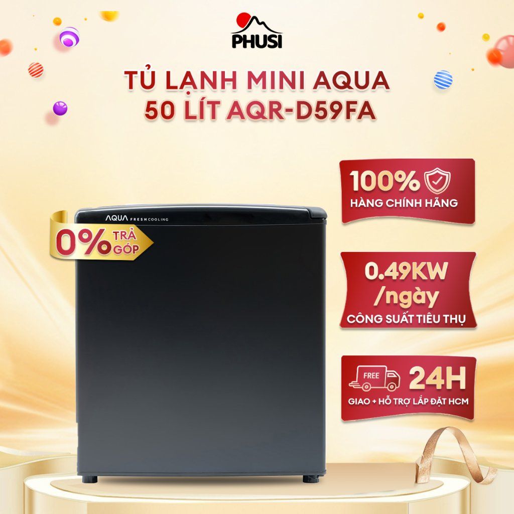 Tủ lạnh Aqua 50 lít AQR-D59FA (BS) -