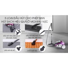 Máy hút bụi Electrolux ZVE4110FL - Máy hút bụi siêu sạch, gọn nhẹ - Chính Hãng, Mới, Full Box