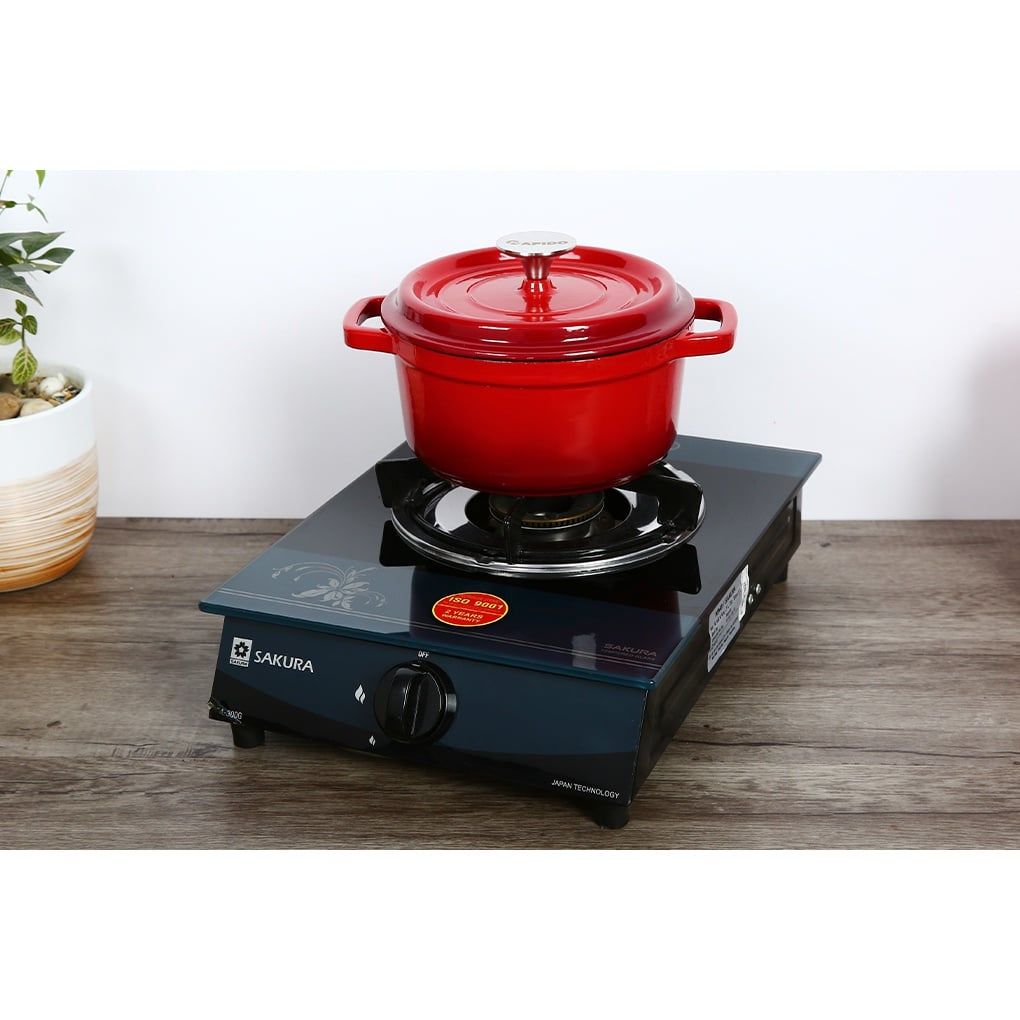 Nồi gang đúc tráng men chống dính Rapido - Nồi gang nhiều size 20cm, 22cm, 24cm RK20-RD RK22-RD RK24-RD