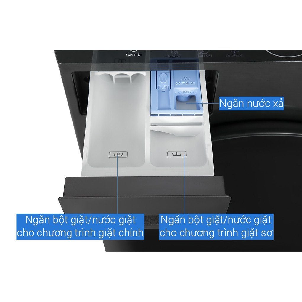 Tháp Giặt Sấy LG Inverter Giặt 14 Sấy 10 kg WT1410NHB