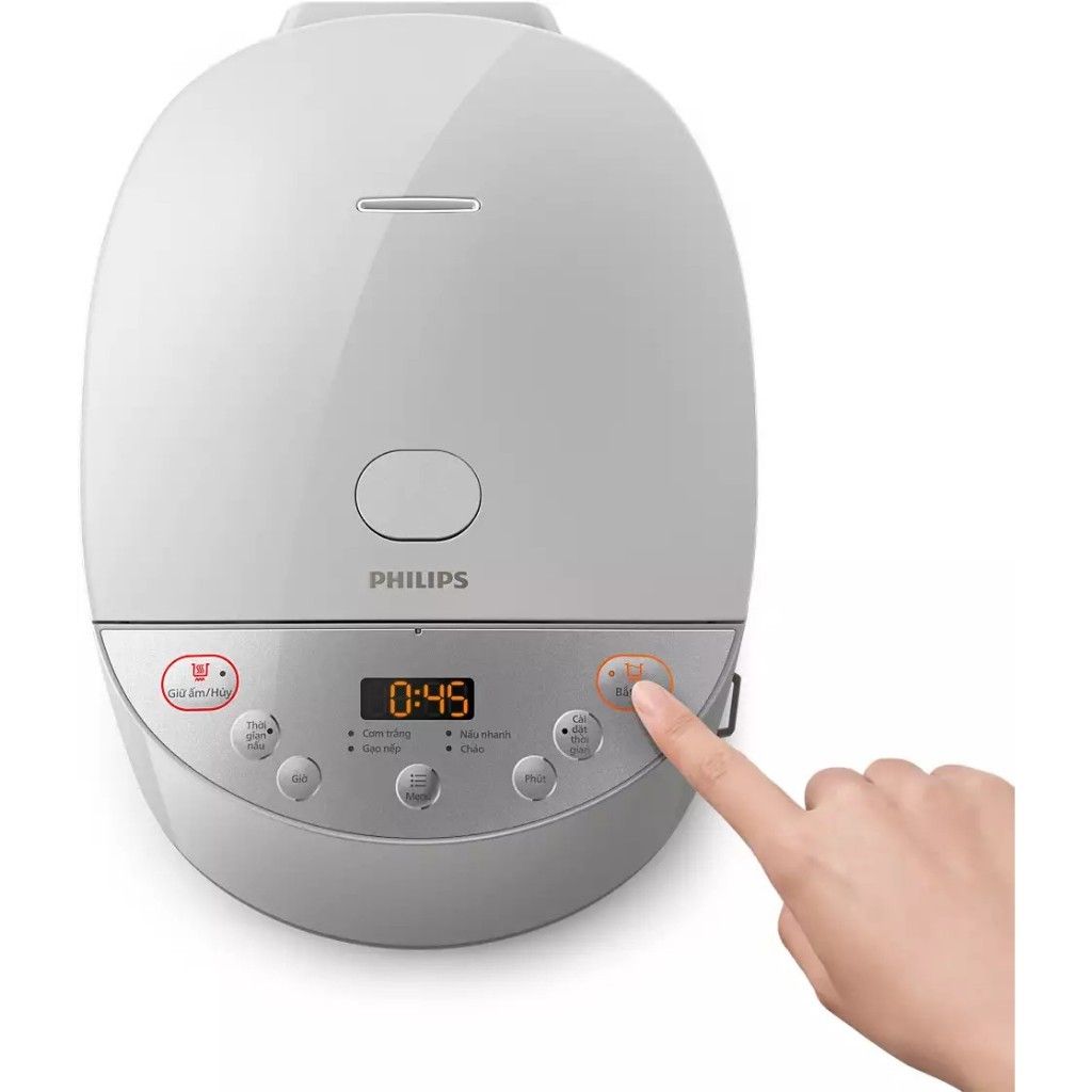 Nồi Cơm Điện Tử PHILIPS HD4515/69 Dung Tích 1.8 L, Lòng Nồi Bền Bỉ, Bảo Hành Chính Hãng 24 Tháng