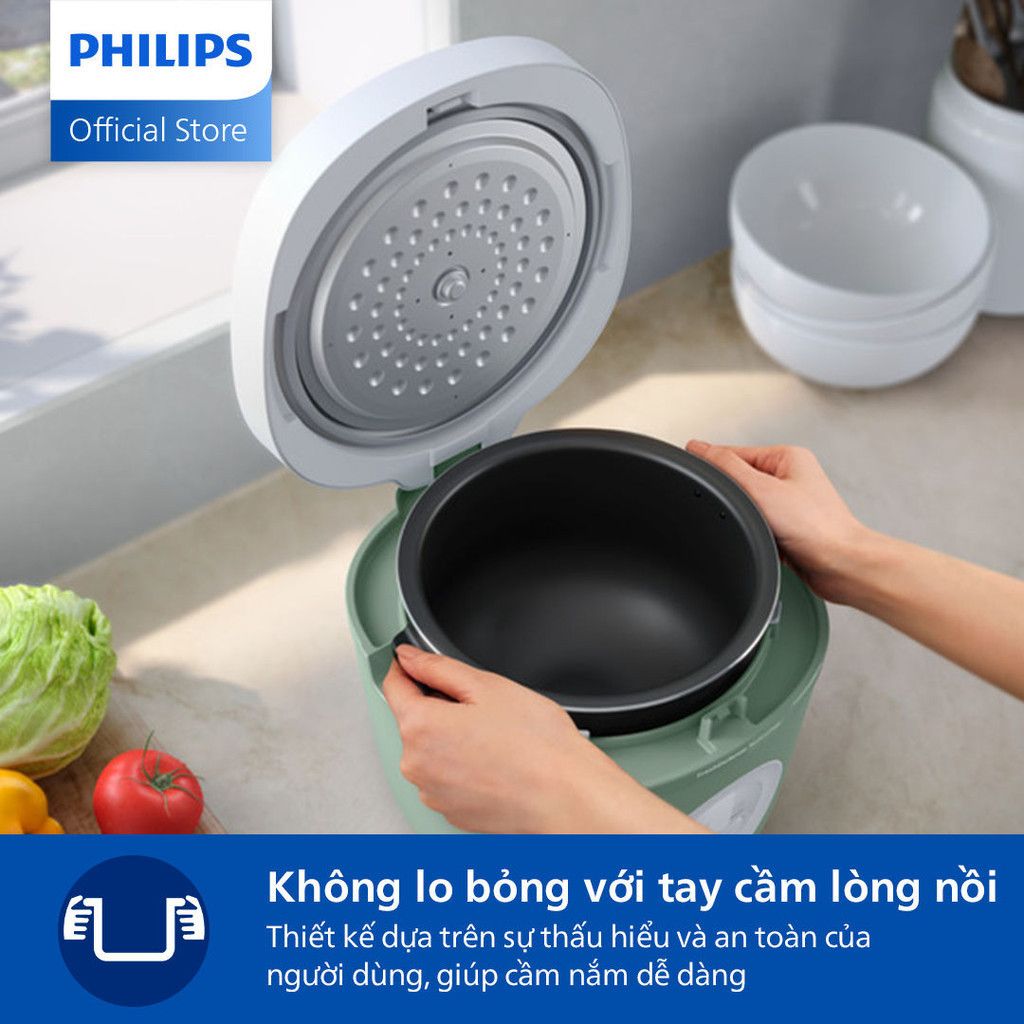 Nồi Cơm Điện Philips HD3212/32 1.8 lít | 5 lớp| nhiệt 3D - Hàng Chính Hãng