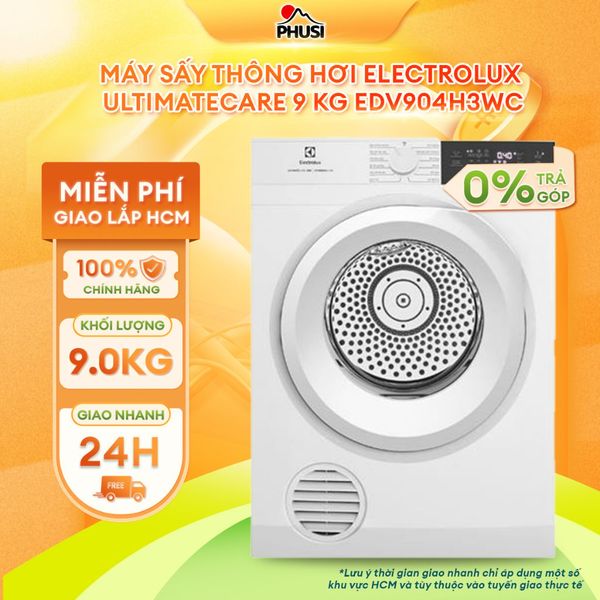 Máy sấy thông hơi Electrolux UltimateCare 9 kg EDV904H3WC