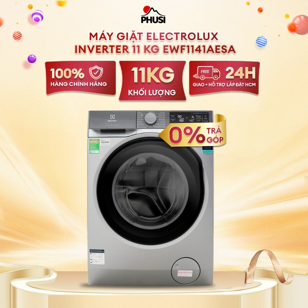 Máy giặt Electrolux EWF1141AESA 11kg Inverter MiỄN PHÍ CÔNG LẮP ĐẶT