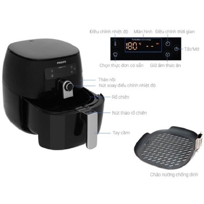 Nồi chiên không dầu Philips HD9745