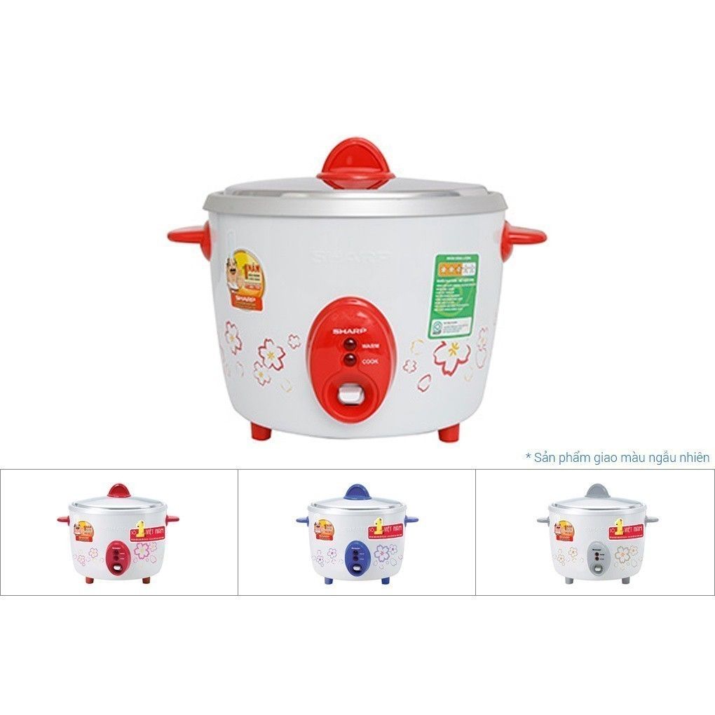 Nồi cơm điện nắp rời Sharp KSH-D15V (1.5L) Chính hãng - Màu Ngẫu Nhiên - Không chống dính