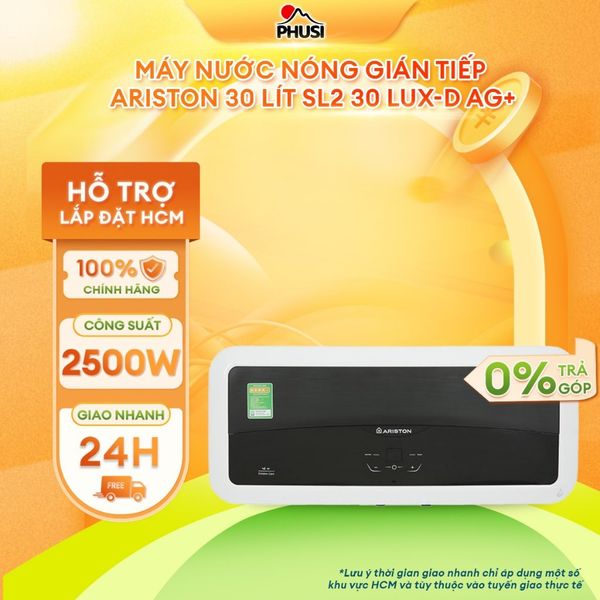 Máy nước nóng gián tiếp Ariston 30 lít SL2 30 LUX-D AG+ -