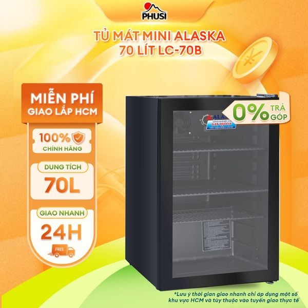 Tủ mát mini Alaska 70 lít LC-70B (Đen)