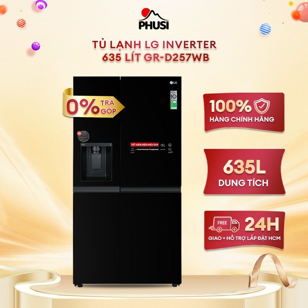 Tủ lạnh LG Inverter 635 Lít GR-D257WB