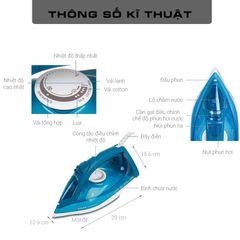 Bàn ủi hơi nước Philips GC1756 2000W hàng mới chính hãng 100%