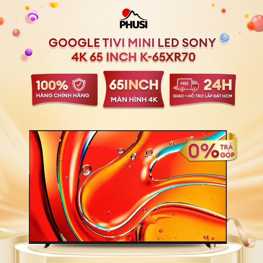 Google Tivi Mini LED Sony 4K 65 inch K-65XR70