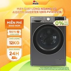 Máy Giặt Lồng Ngang  LG AIDDTM Inverter 12kg màu đen FV1412S3B
