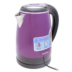 SWF17S18AVN Ấm đun Bình Đun Siêu Tốc hai lớp lòng inox 304 vỏ chống bỏng cao cấp SUPOR SWF17S18AVN 1.7L (Tím Đen)