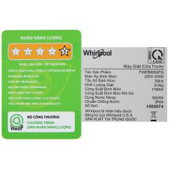 Máy giặt Whirlpool Inverter 9 kg FWEB9002FG