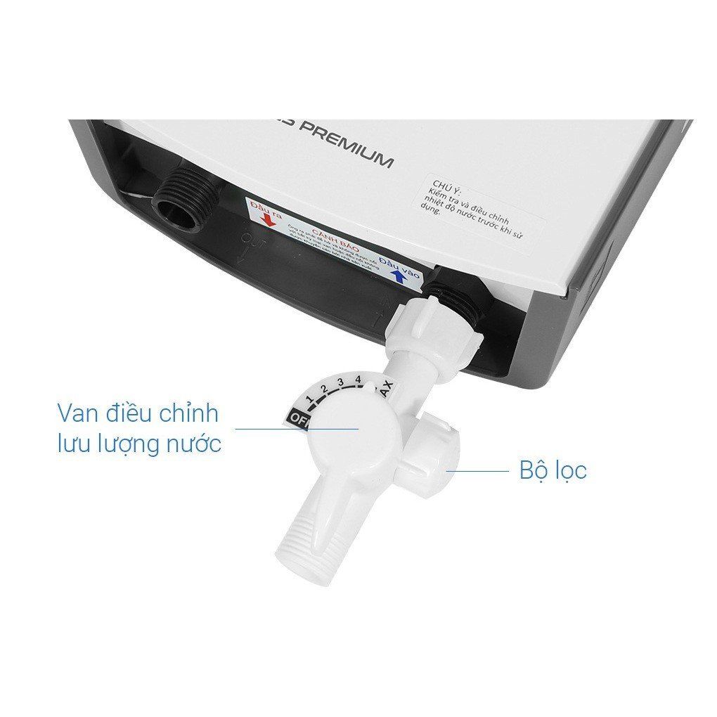 AURES PREMIUM 4.5P IVORY - Máy nước nóng trực tiếp Ariston 4500W AURES PREMIUM 4.5P IVORY Bơm Trợ Lực, Kèm Vòi Sen