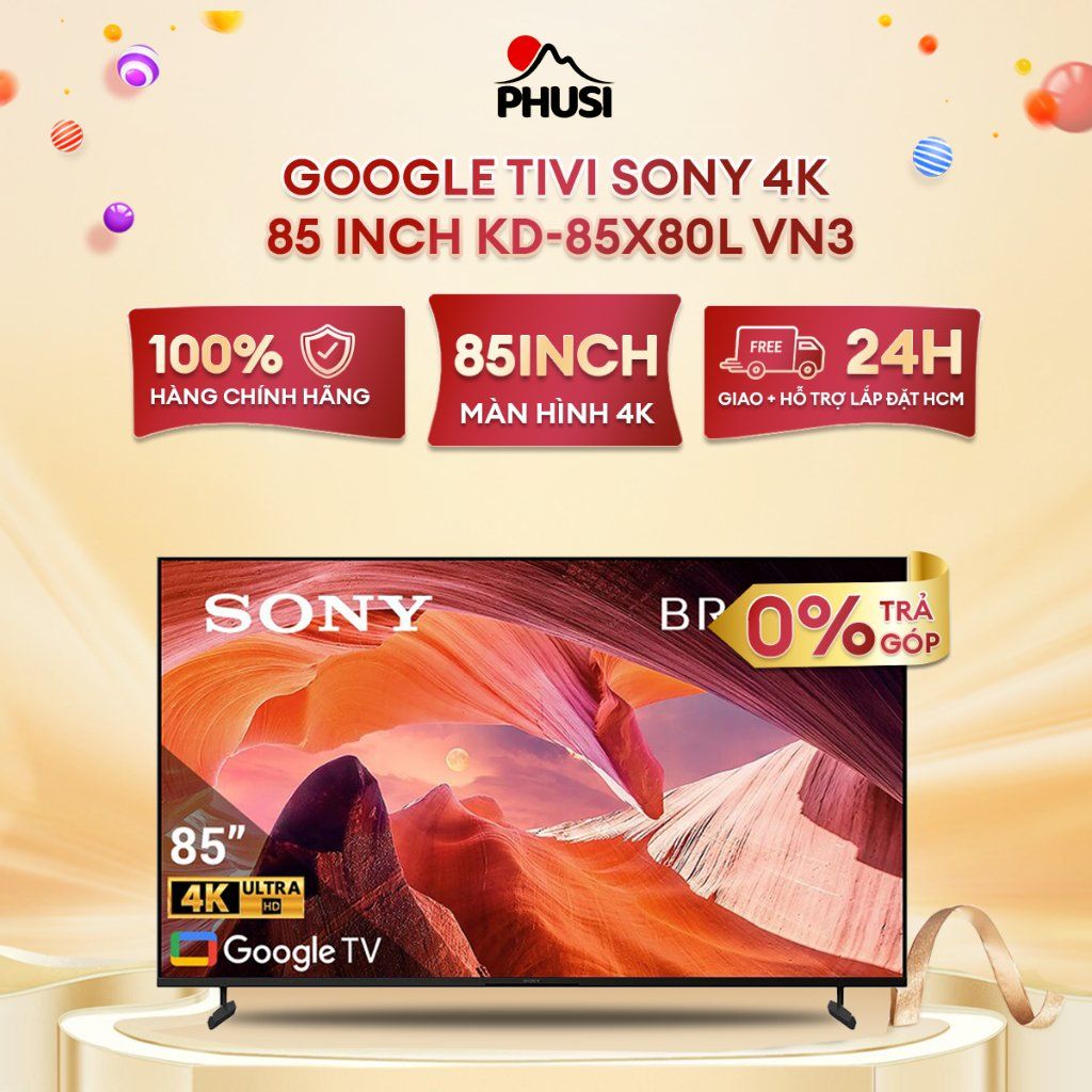 Google Tivi Sony 4K 85 inch KD-85X80L VN3